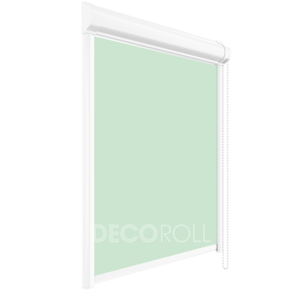 Рулонна штора Блекаут з направляючими Decoroll Фісташковий